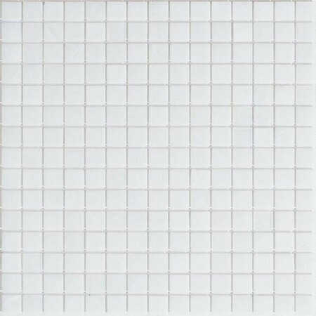 APOLLO TILE Celestial 12 in. x 12 in. Glossy White Dove Glass Mosaic Wall and Floor Tile 20 sq. ft./case, 20PK APLST88WH107A